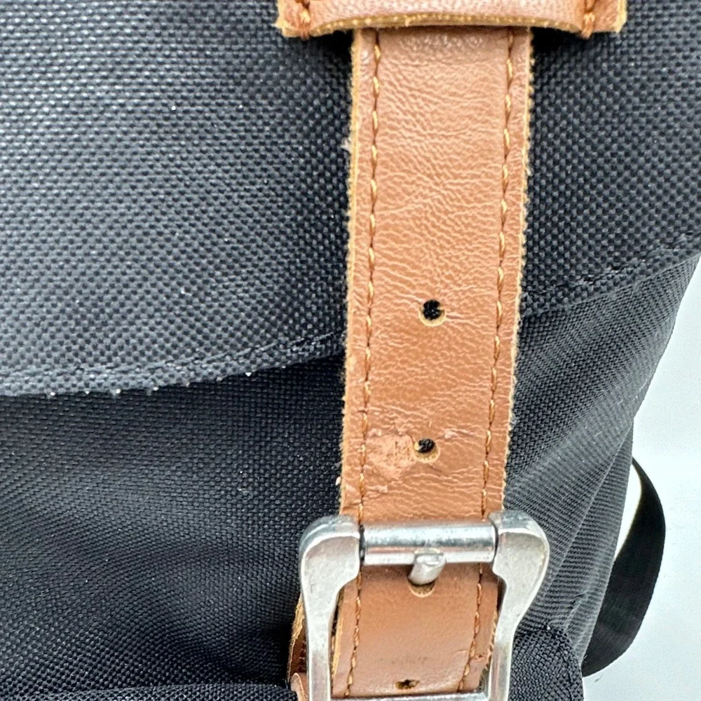 Herschel Supply Co Little America Backpack Black Tan Straps Laptop Sleeve Bag
